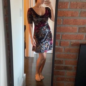 Crushed velvet dress